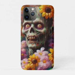 Olieverfschilderij van Zombie in Bloemenveld Hallo iPhone 11 Pro Hoesje
