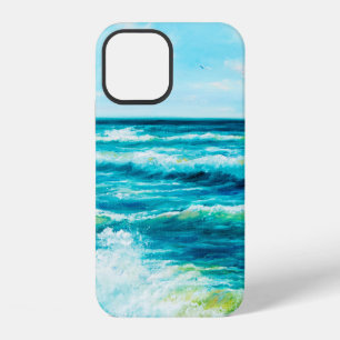 olieverfschildering met golven in oceaan of zee o iPhone 12 hoesje