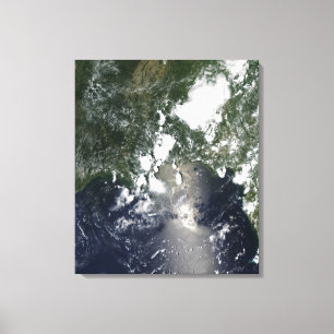 Olieverspreiding noordoost canvas afdruk