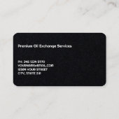 Olievervanging Visitekaartje (Achterkant)