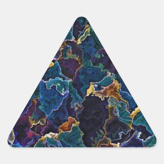 Olievlek Driehoek Sticker (Voorkant)