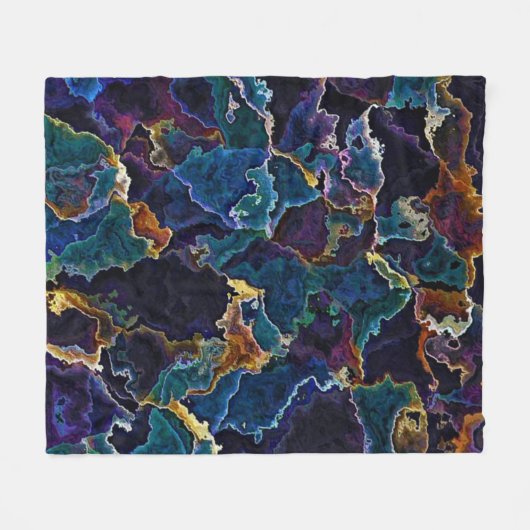 Olievlek Fleece Deken (Voorkant (Horizontaal))