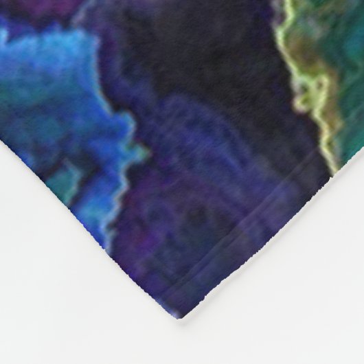 Olievlek Fleece Deken (Hoek)