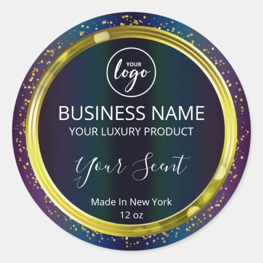 Olievlek Glitter Product Labels (Voorkant)