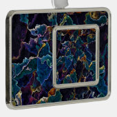 Olievlek Verzilverd Kader Ornament (Rechts)