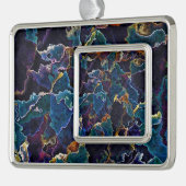 Olievlek Verzilverd Kader Ornament (Links)