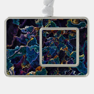 Olievlek Verzilverd Kader Ornament