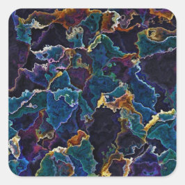 Olievlek Vierkante Sticker