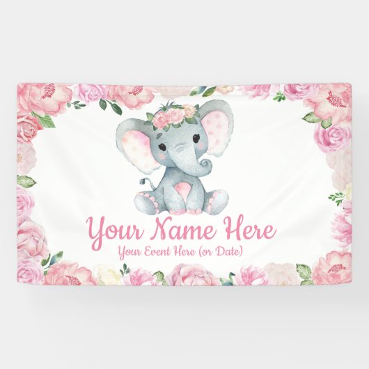 Olifant Achtergrond Tafel Decor, Banner Sign Decor (Horizontaal)