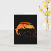 Olifant Afrika Dieren Bomen Aarddag  Kaart (Gele Bloem)