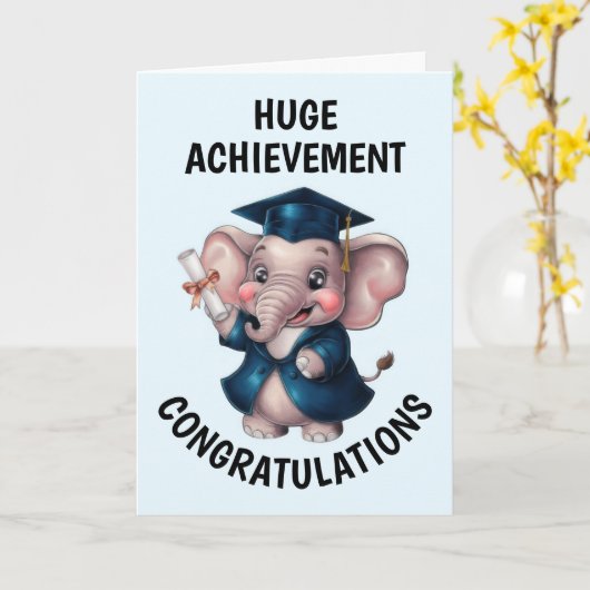 Olifant Afstuderen Kaart (Gele Bloem)