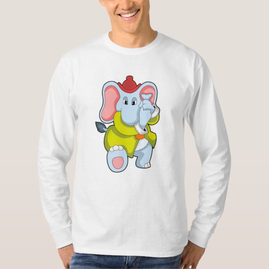 Olifant als brandweerman met Proboscis T-shirt (Voorkant)