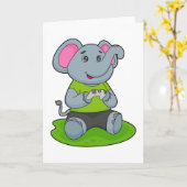 Olifant als Gamer Kaart (Gele Bloem)