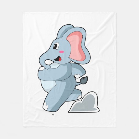 Olifant als hardloper fleece deken (Voorkant)