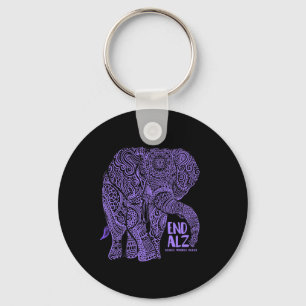 Olifant Alzheimerheimer Bewustzijnskleding En Cade Sleutelhanger
