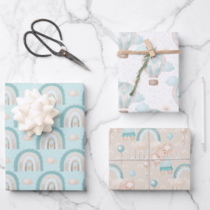 Olifant Baby Jongen Baby Shower Inpakpapier Vel