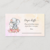 Olifant Baby Luier Raffle Informatiekaartje (Voorkant)