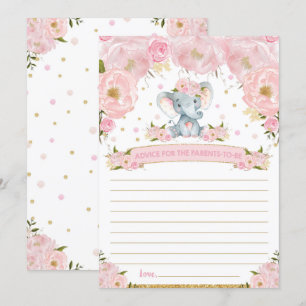 Olifant Baby shower Advies voor Ouders om Kaart te