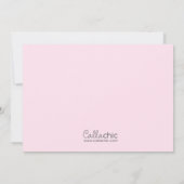 Olifant baby shower baby meisje douche uitnodiging (Achterkant)