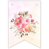 Olifant Baby shower Boho Chic koraal Welkom Vlaggetjes (Eerste vlag)