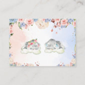 Olifant Baby shower dank u kaart, Geslacht onthull Informatiekaartje (Achterkant)