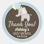 Olifant Baby shower dank u Stickers (Voorkant)