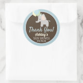 Olifant Baby shower dank u Stickers (Tas)