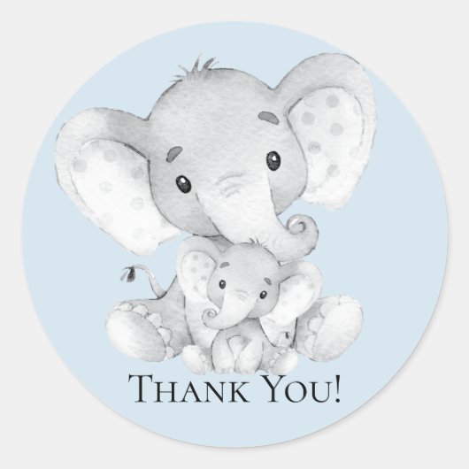Olifant Baby shower dank u voor Sticker (Voorkant)