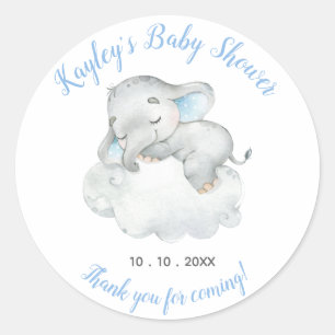 Olifant Baby shower Favor Sticker Slapen Droom