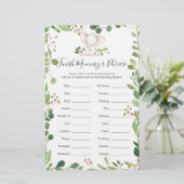 Olifant Baby shower Finish Mama's zin (Staand voorkant)