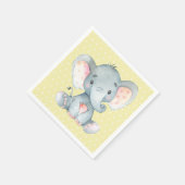 Olifant Baby shower gele servetten (Hoek)