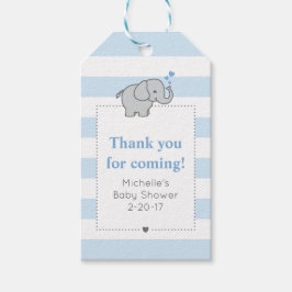 Olifant Baby shower Label - Jongen Cadeaulabel