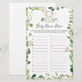 Olifant Baby shower naam ras spel (Voorkant / Achterkant)