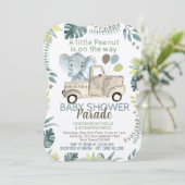 Olifant Baby shower Parade Kaart (Staand voorkant)