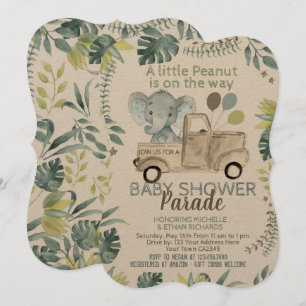 Olifant Baby shower Parade Kaart