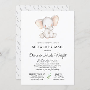 Olifant Baby shower per post Kaart