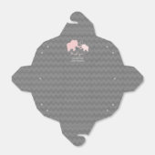 Olifant Baby shower Roze en Grijs Favor Box Bedankdoosjes (Uitgevouwen)