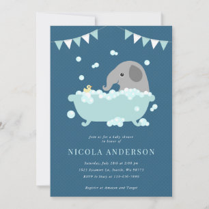 Olifant Baby Shower Uitnodiging