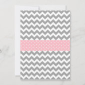 Olifant Baby Shower Uitnodiging, Chevron Kaart (Achterkant)