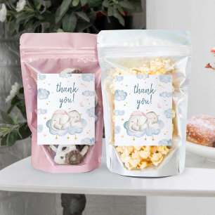 Olifant Baby shower voedsel snack labels Wijn Etiket