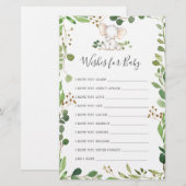 Olifant Baby shower wensen voor Baby (Voorkant / Achterkant)