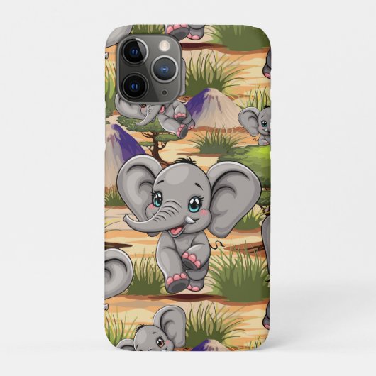 Olifant Baby springt vrolijk in Afrikaanse savanne Case-Mate iPhone Case (Achterkant)