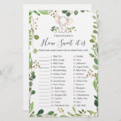 Olifant Baby Zwangerschap Hoe lief het is spel (Voorkant / Achterkant)