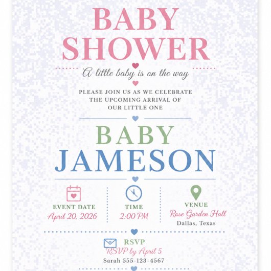 Olifant Babyshower Uitnodiging Aangepaste Naam