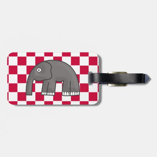 olifant bagagelabel (Achterkant horizontaal)