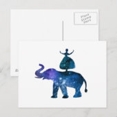 olifant ballerina art briefkaart (Voorkant / Achterkant)