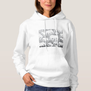 Olifant Beton Patroon Hoodie