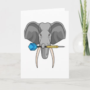 Olifant bij Darts met Dart Kaart