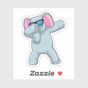 Olifant bij Hip Hop Dans Dab Sticker