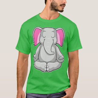 Olifant bij Yoga in Crosslegged T-shirt